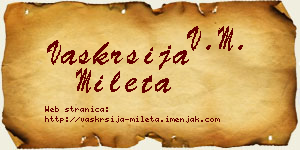 Vaskrsija Mileta vizit kartica